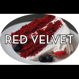 Red Velvet Label Oval 500/Roll