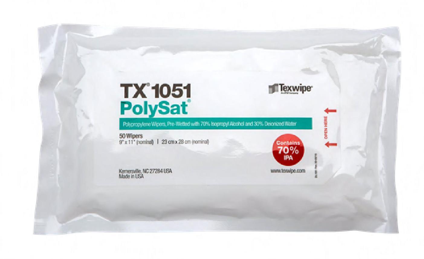 PolySat® Disinfectant 9X11 IN Wipe 70% Alcohol 50 Count/Pack 24 Packs/Case 1200 Count/Case