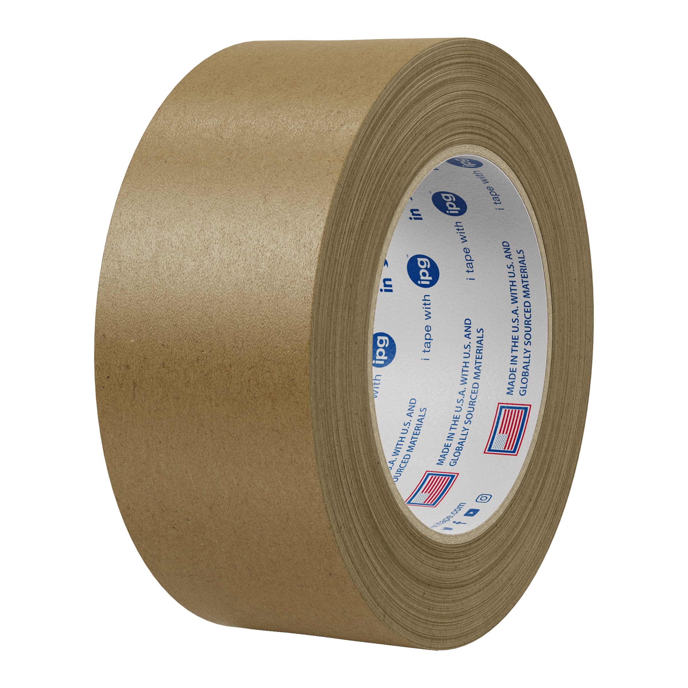 Intertape PM2 Series Flatback Tape 48MM X54.8M Tan Kraft Paper 36LB 6MIL 24 Rolls/Case 48 Cases/Pallet