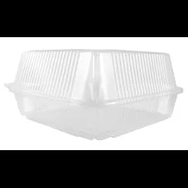 Take-Out Container Hinged With Dome Lid 7.1X7X3.2 IN PLA Clear Square 250/Case