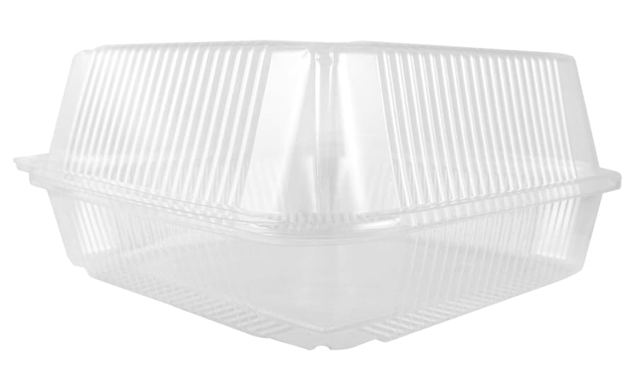 Take-Out Container Hinged With Dome Lid 7.1X7X3.2 IN PLA Clear Square 250/Case