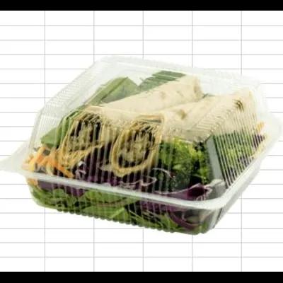 Take-Out Container Hinged With Dome Lid 7.1X7X3.2 IN PLA Clear Square 250/Case