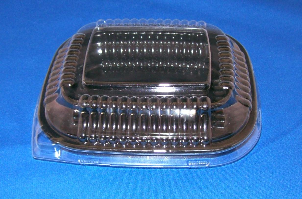 Take-Out Tray Base & Lid Combo Small (SM) 6.625X5.625X2.125 IN OPS Clear 250/Case