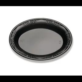 Serving Tray Base 11X8 IN Plastic Black Oval Deep 500/Case