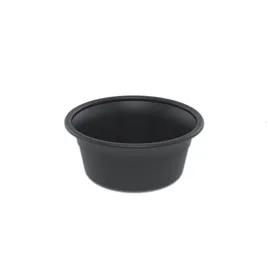 Take-Out Container Base 5 OZ PS Black Round 1000/Case