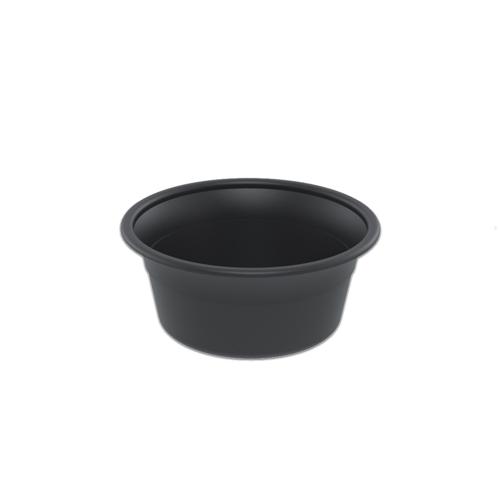 Take-Out Container Base 5 OZ PS Black Round 1000/Case
