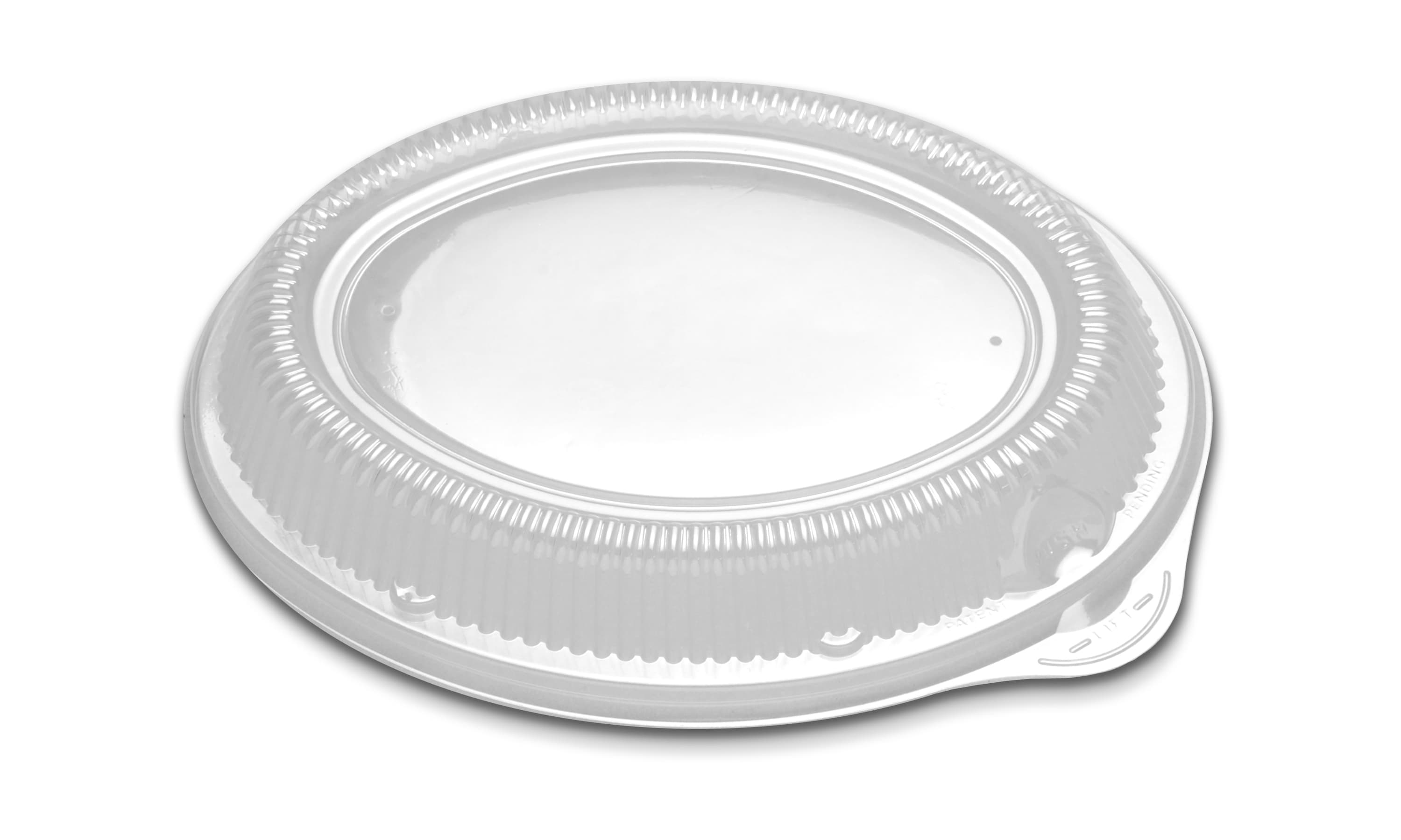 Lid 11X8 IN Clear Oval For Plate Unhinged 250/Case