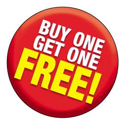 Buy One Get One Free Label 1000/Roll