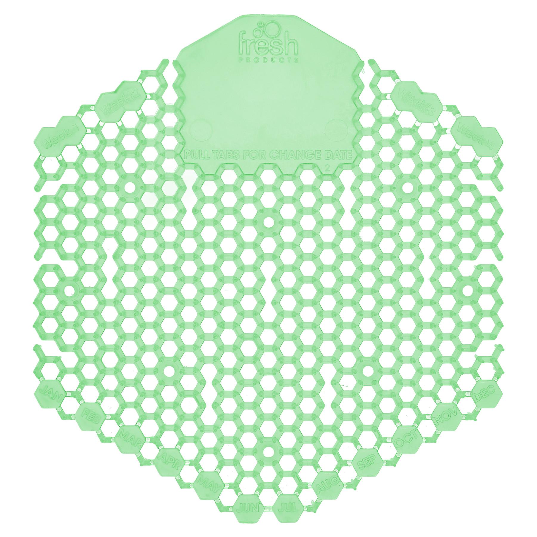 Wave 3D Urinal Screen Cucumber Melon Green EVA 7X6.5X0.66 IN 10 Count/Pack 6 Packs/Case 60 Count/Case