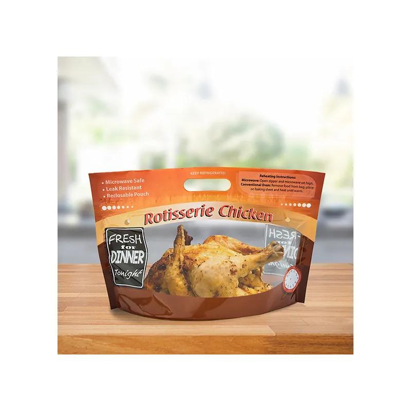 Hot Food Bag 12.75X8+5 Plastic With Slide Seal Closure Reclosable With Handle 250/Case