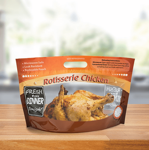 Hot Food Bag 12.75X8+5 Plastic With Slide Seal Closure Reclosable With Handle 250/Case