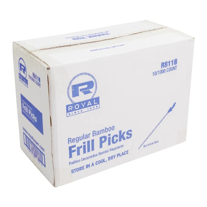 Sandwich Club Frill Pick 3 IN Bamboo Assorted 10000/Case