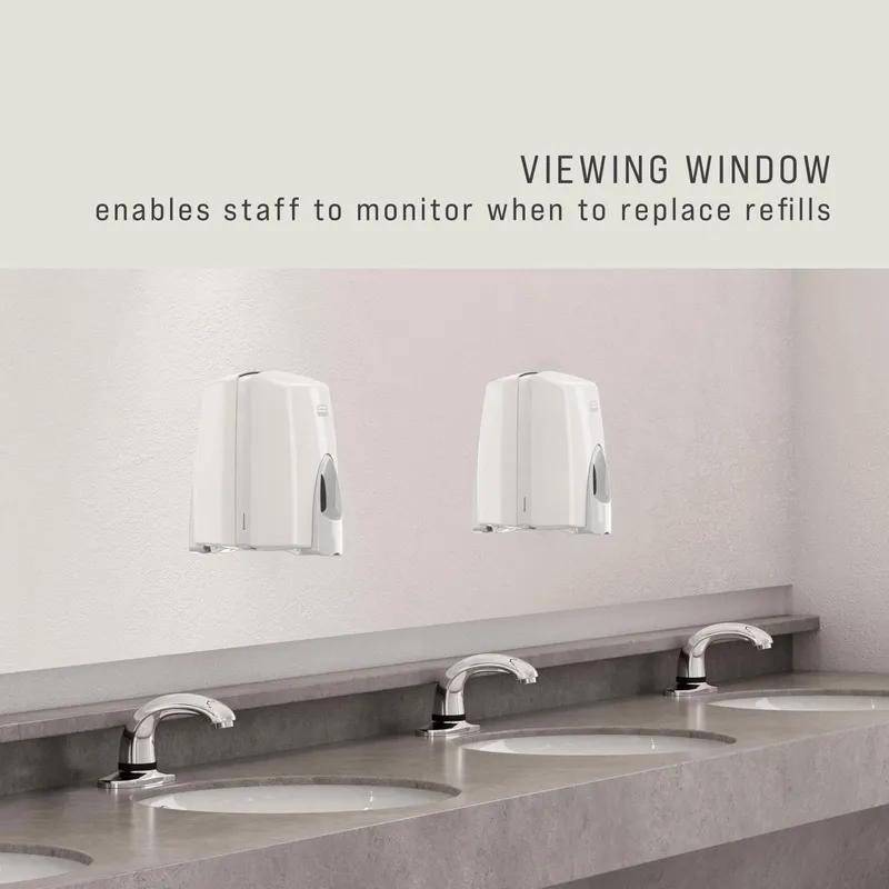 Soap Dispenser 5.25X4.75X9.75 IN White Plastic Manual Viewing Window Metered 1/Each