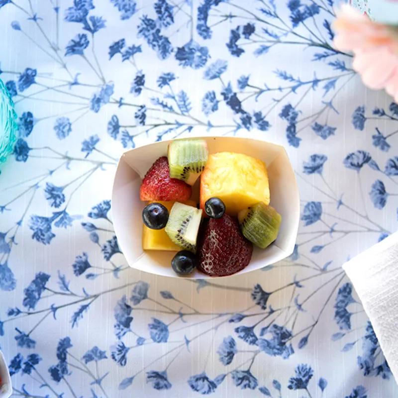 Food Tray 0.25 LB SBS Paperboard White Rectangle 1000/Case