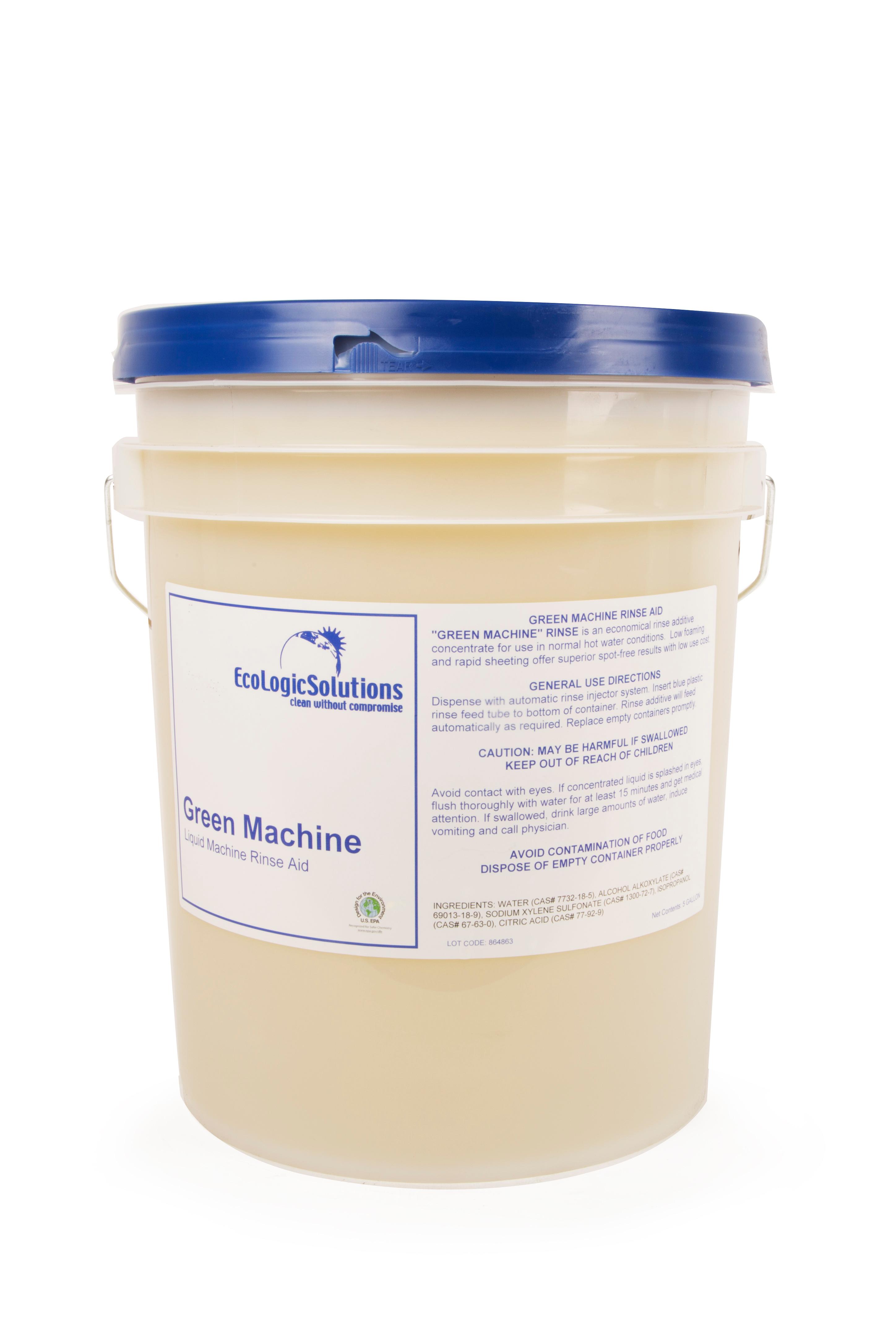 Green Machine Unscented Rinse Aid 5 GAL Liquid 1/Pail