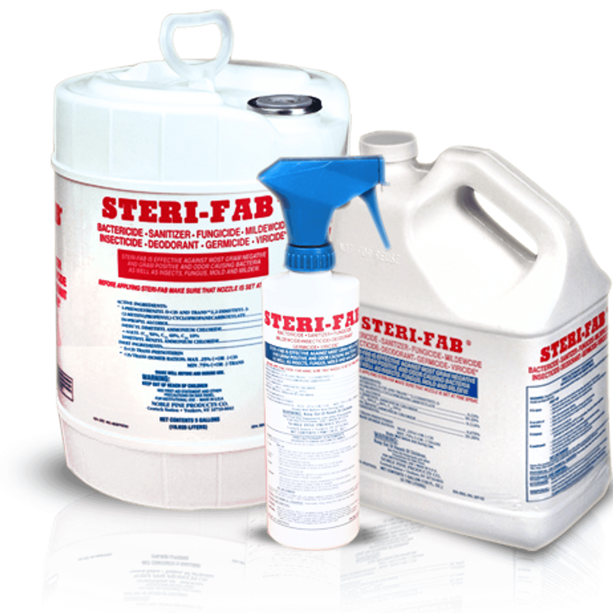 Steri-Fab® Unscented One-Step Disinfectant 5 GAL Multi Surface RTU Insecticidal Miticidal Fungicidal Germicidal 1/Drum