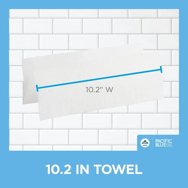 Pacific Blue Ultra™ Folded Paper Towel 11X10.25 IN 1PLY White 1/2 Fold 220 Sheets/Pack 10 Packs/Case 2200 Sheets/Case