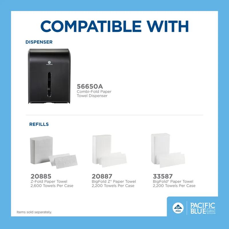 Pacific Blue Ultra™ Folded Paper Towel 11X10.25 IN 1PLY White 1/2 Fold 220 Sheets/Pack 10 Packs/Case 2200 Sheets/Case