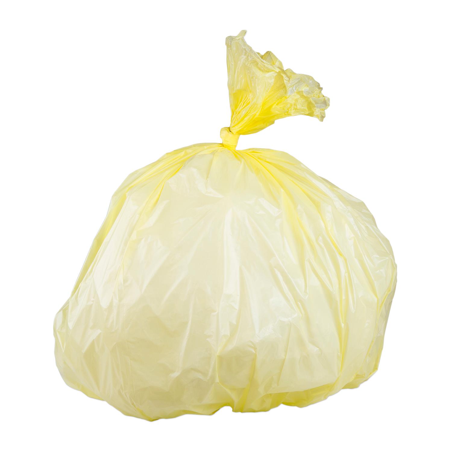 Can Liner 31X43 IN Yellow Plastic 17MIC Roll 250/Case