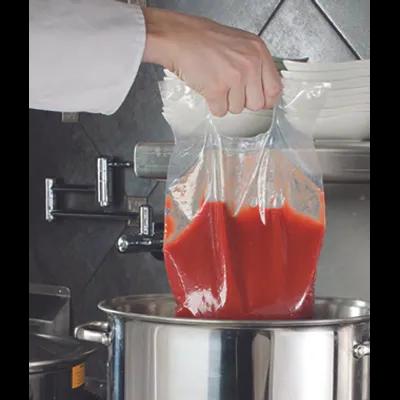 Hot Food Bag 10X30 IN 2 GAL With Angle Seal Closure With Handle 500/Case