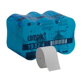 Compact® Toilet Paper & Tissue Roll 4X3.8 IN 1PLY White Coreless High Capacity 3000 Sheets/Roll 18 Rolls/Case