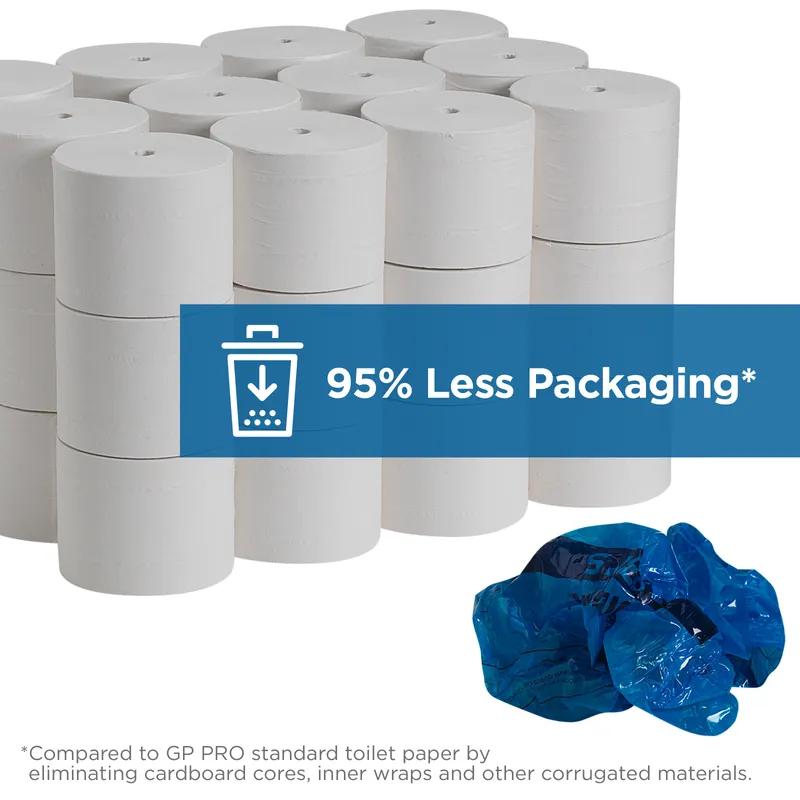 Compact® Toilet Paper & Tissue Roll 4X3.8 IN 1PLY White Coreless High Capacity 3000 Sheets/Roll 18 Rolls/Case