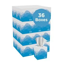 Pacific Blue Select Facial Tissue 8.4X7.5X5.25 IN 2PLY White 1/2 Fold EPA Indicator 100 Sheets/Pack 36 Packs/Case