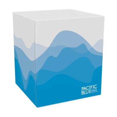 Pacific Blue Select Facial Tissue 8.4X7.5X5.25 IN 2PLY White 1/2 Fold EPA Indicator 100 Sheets/Pack 36 Packs/Case