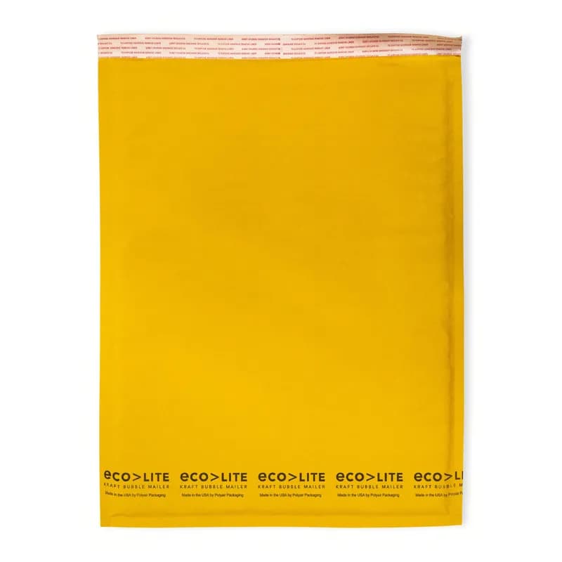 Eco-Lite Bubble Mailer 14.25X20 IN Kraft Paper LDPE #7 Self-Seal 50 Count/Case