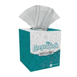 Angel Soft Professional® Facial Tissue 8.4X7.5 IN 2PLY White 1/2 Fold Cube Box Premium 96 Sheets/Pack 36 Packs/Case