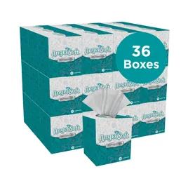 Angel Soft Professional® Facial Tissue 8.4X7.5 IN 2PLY White 1/2 Fold Cube Box Premium 96 Sheets/Pack 36 Packs/Case