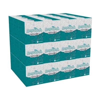 Angel Soft Professional® Facial Tissue 8.4X7.5 IN 2PLY White 1/2 Fold Cube Box Premium 96 Sheets/Pack 36 Packs/Case