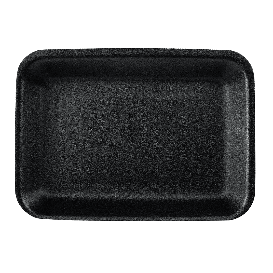 P4N Meat Tray Polystyrene Foam Black 300/Case