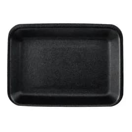 1014N Meat Tray 10X14 IN Polystyrene Foam Black Rectangle 100/Case