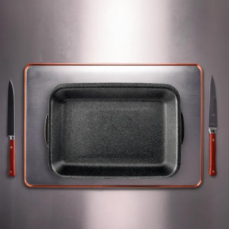 1014N Meat Tray 10X14 IN Polystyrene Foam Black Rectangle 100/Case