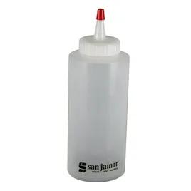 San Jamar Squeeze Bottle 12 OZ Plastic Clear Professional 12/Case