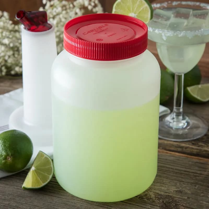 Carlisle Foodservice Products® Store N' Pour® Beverage Container 64 OZ PE With Cap 1/Each