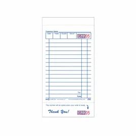 Guest Check 3.5X6.75 IN White 1-Part 15 Line 100 Sheets/Pack 100 Count/Case