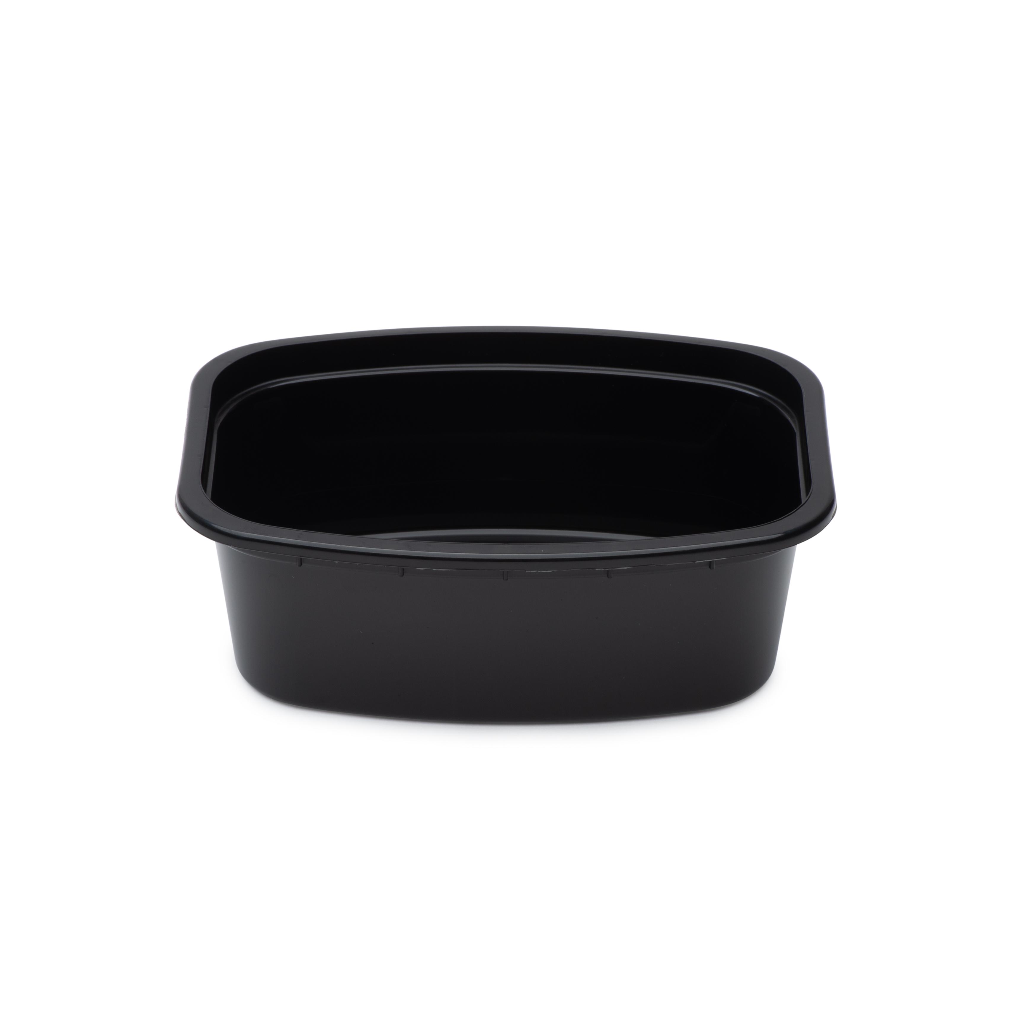 Take-Out Container Base 5.5X4.2X2 IN Plastic Black Rectangle 400/Case
