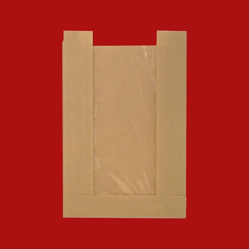 Pastry Bag 5X1.5X7 IN Bleached Kraft Paper PET 20# Gusset With Window 500/Case