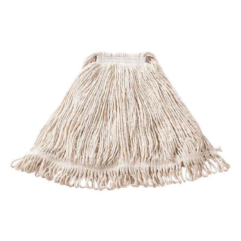 Super Stitch® D113-06 Mop Head Large (LG) 24 OZ White Cotton Loop End 1IN Headband 1/Each