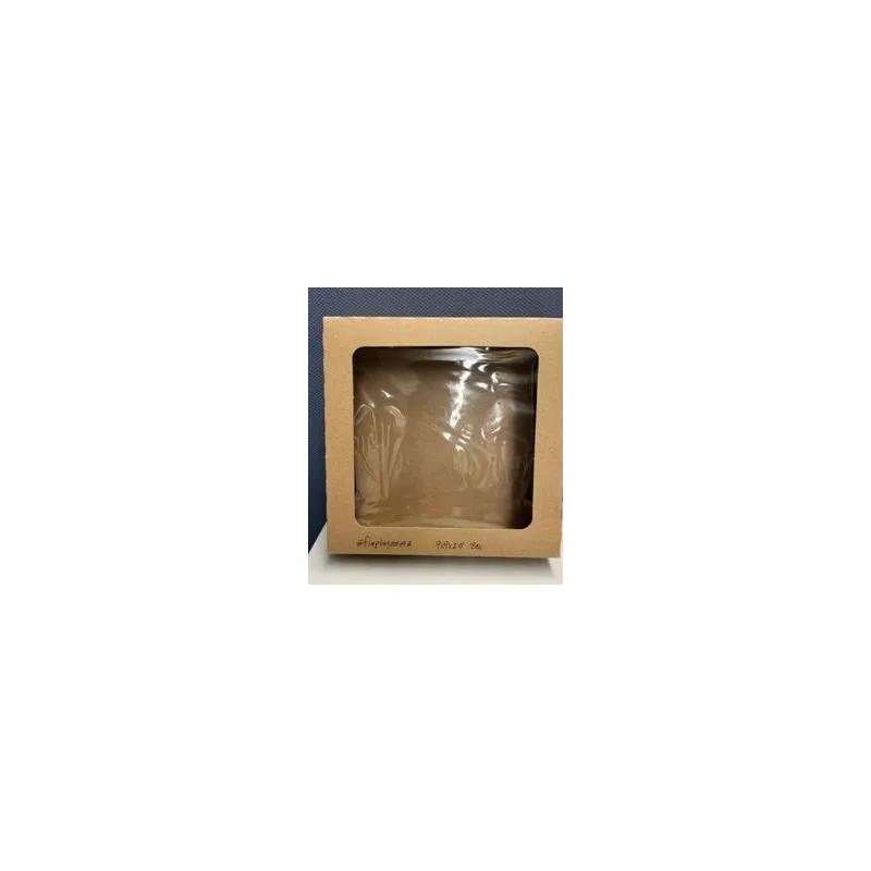Pie Box 9X9X2.25 IN Kraft With Window 100/Case