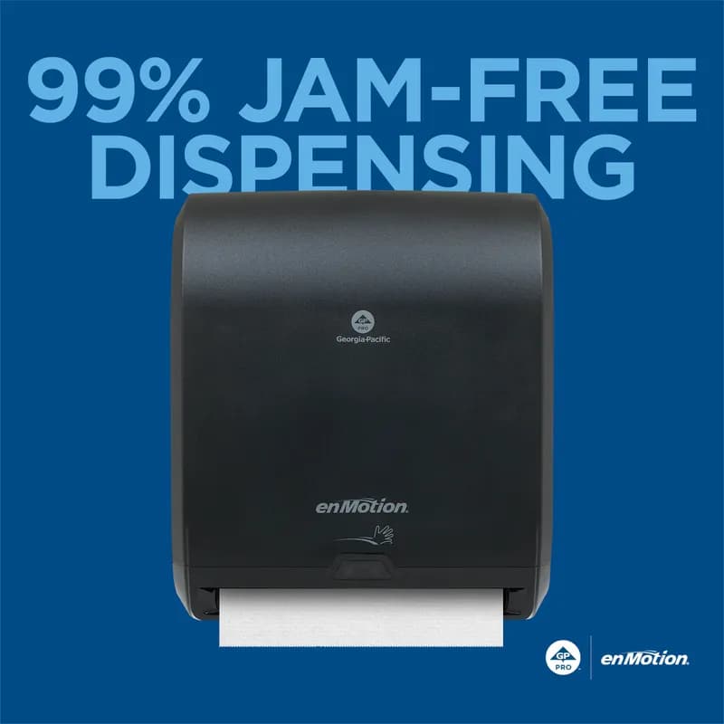 enMotion® Paper Towel Dispenser 9.5X14.7X17.3 IN Wall Mount Black 1-Roll Touchless Automatic 10IN Roll 1/Case