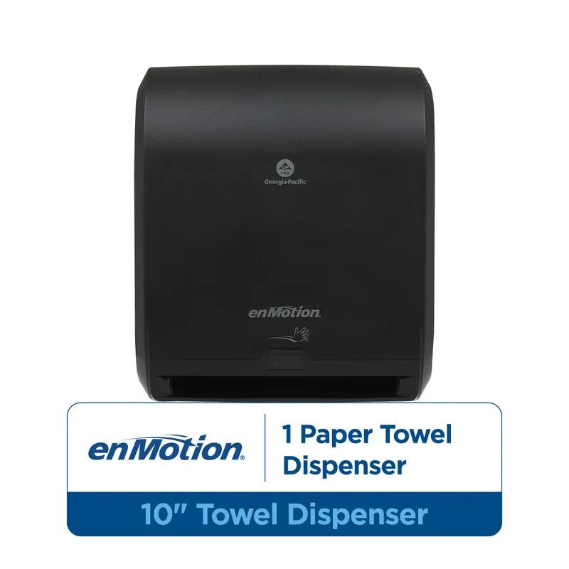 enMotion® Paper Towel Dispenser 9.5X14.7X17.3 IN Wall Mount Black 1-Roll Touchless Automatic 10IN Roll 1/Case