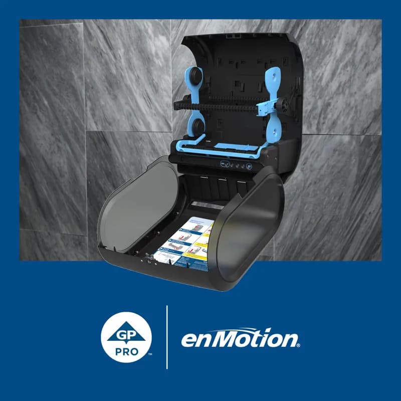 enMotion® Paper Towel Dispenser 9.5X14.7X17.3 IN Wall Mount Black 1-Roll Touchless Automatic 10IN Roll 1/Case