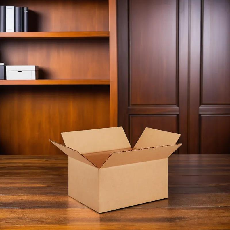 Box 12X9X6 IN Kraft Corrugated Paperboard C-Flute 200# 1/Each