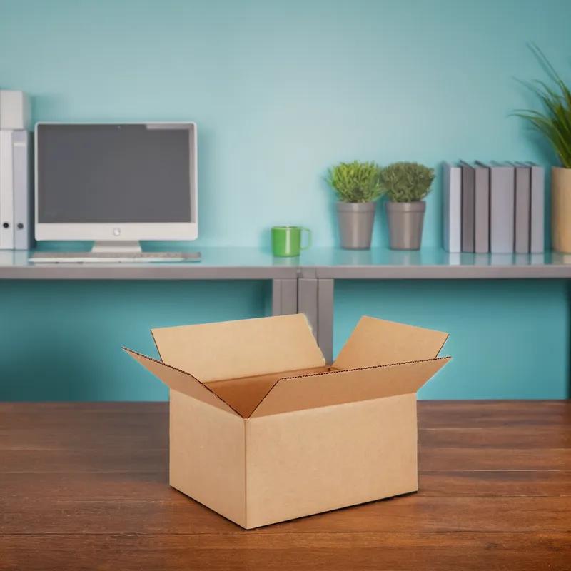 Box 12X9X6 IN Kraft Corrugated Paperboard C-Flute 200# 1/Each