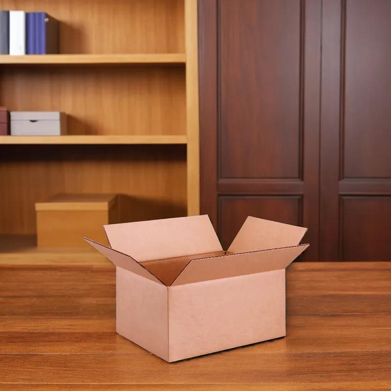 Box 12X9X6 IN Kraft Corrugated Paperboard C-Flute 200# 1/Each