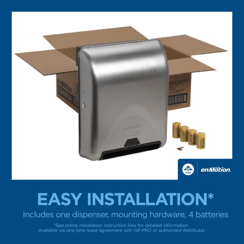 enMotion® Paper Towel Dispenser 8X13.6X16.7 IN Stainless Steel Wall Mount 1-Roll Recessed Touchless Automatic 1/Each