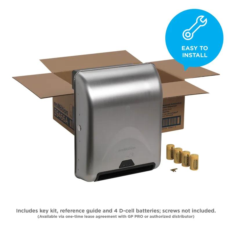 enMotion® Paper Towel Dispenser 8X13.6X16.7 IN Stainless Steel Wall Mount 1-Roll Recessed Touchless Automatic 1/Each